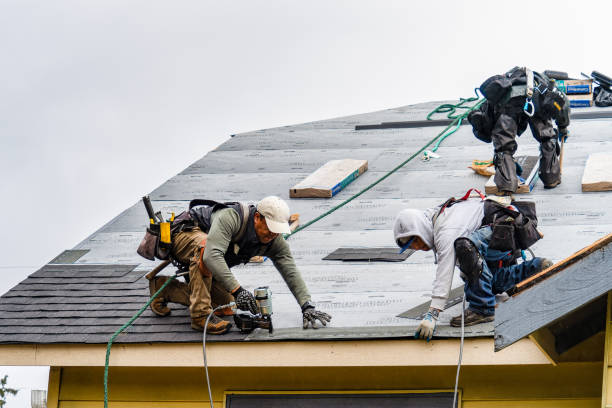Professional Storm Damage Roof Repair technician working in Littleton, NH